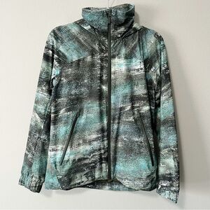 Lululemon Women's Size 6 Here To Move Jacket Azurite Dark Olive Multi Waterproof